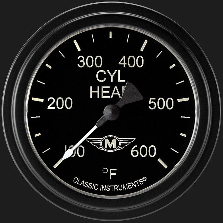 Classic Instruments MA397BLF - Moal Bomber 2 5/8" Cylinder Head Temp. Gauge