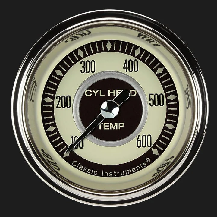 Classic Instruments NT197SHC - Nostalgia VT 2 1/8" Cylinder Head Temp. Gauge