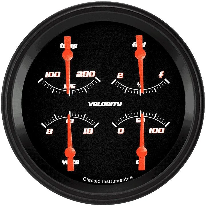Classic Instruments VS31BBLF - Velocity Black 4 5/8" Quad