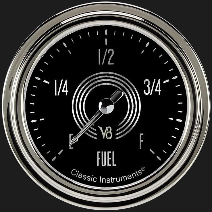 Classic Instruments V8SR309SLC - V8 Speedster 2 5/8" Fuel Gauge