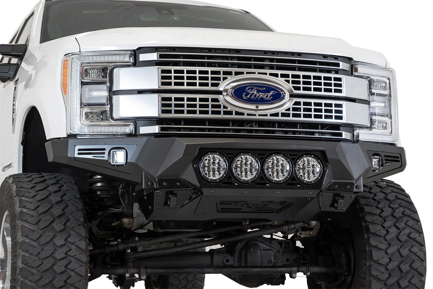 Addictive Desert Designs F160014110103 - 17-20 Ford Super Duty Bomber Front Bumper w/ Mounts For 4 Rigid 360 6in