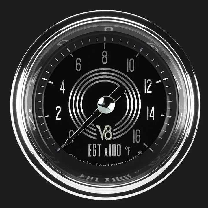 Classic Instruments V8SR198SHC - V8 Speedster 2 1/8" Exhaust Gas Temp. Gauge