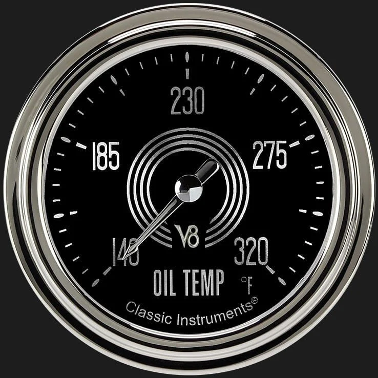 Classic Instruments V8SR328SLC - V8 Speedster 2 5/8" Oil Temperature Gauge