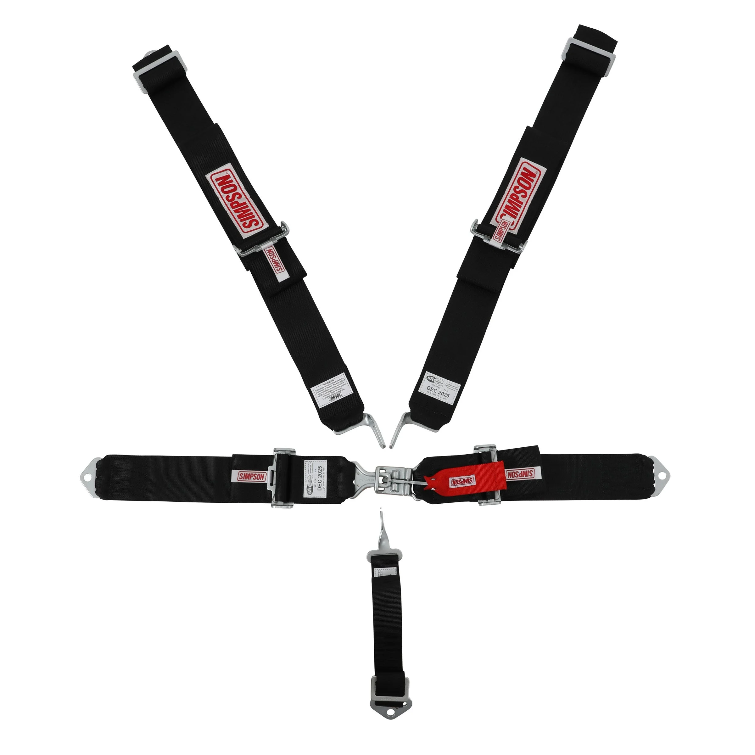 Simpson Safety 29063BK - Simpson Racing STD. Latch & Link 5pt. Harness