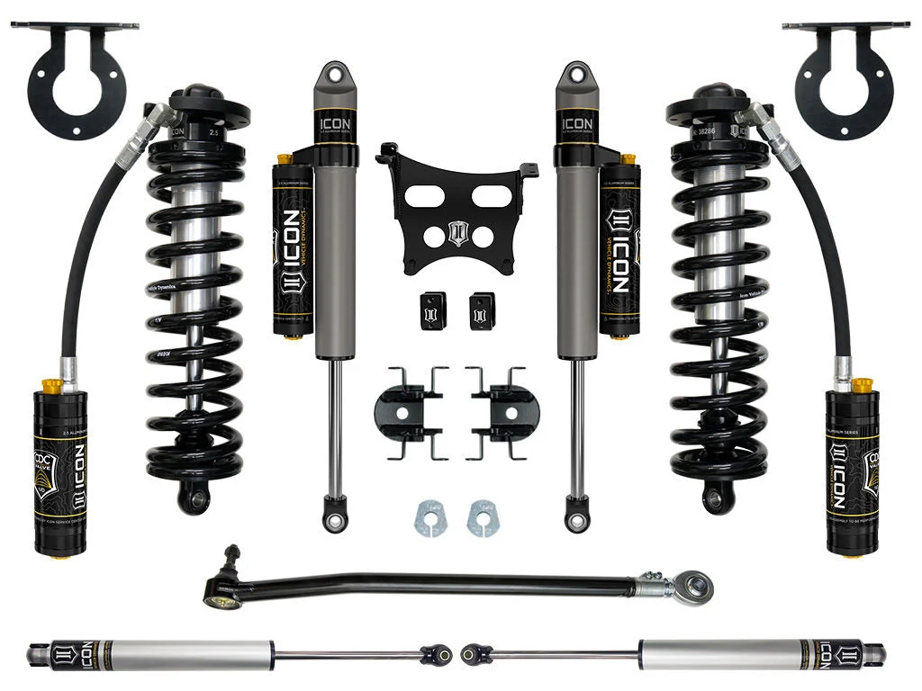 Icon K63164 - 2023 Ford F-250/F-350 Super Duty 4WD, 2.5-3" Lift, Stage 4 Coilover Conversion System