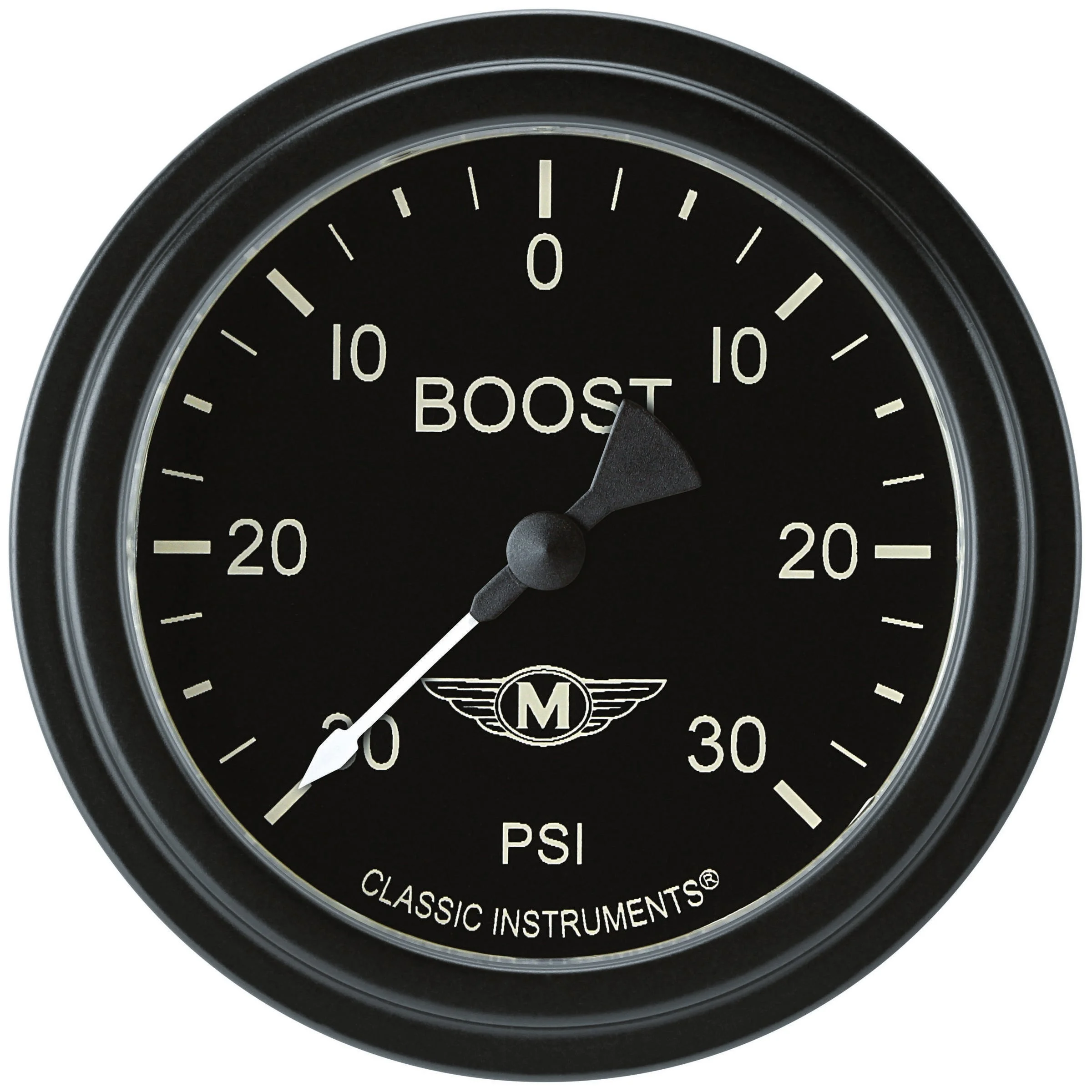 Classic Instruments MA341BLF - Moal Bomber 2 5/8" Boost/Vac Gauge