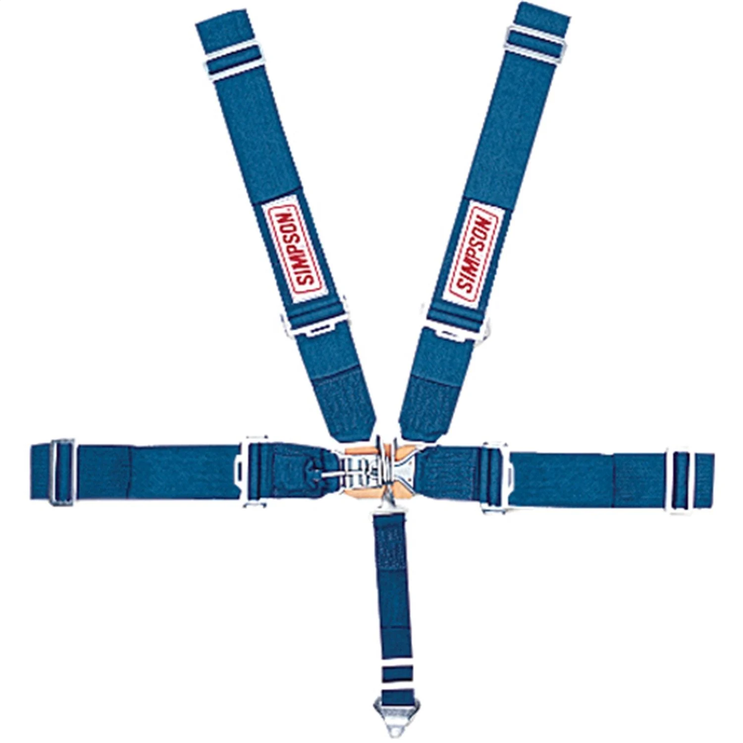 Simpson Safety 29063BLH - Simpson Racing Latch and Link Lap Bolt-In 5-Point Pull-Down Harness
