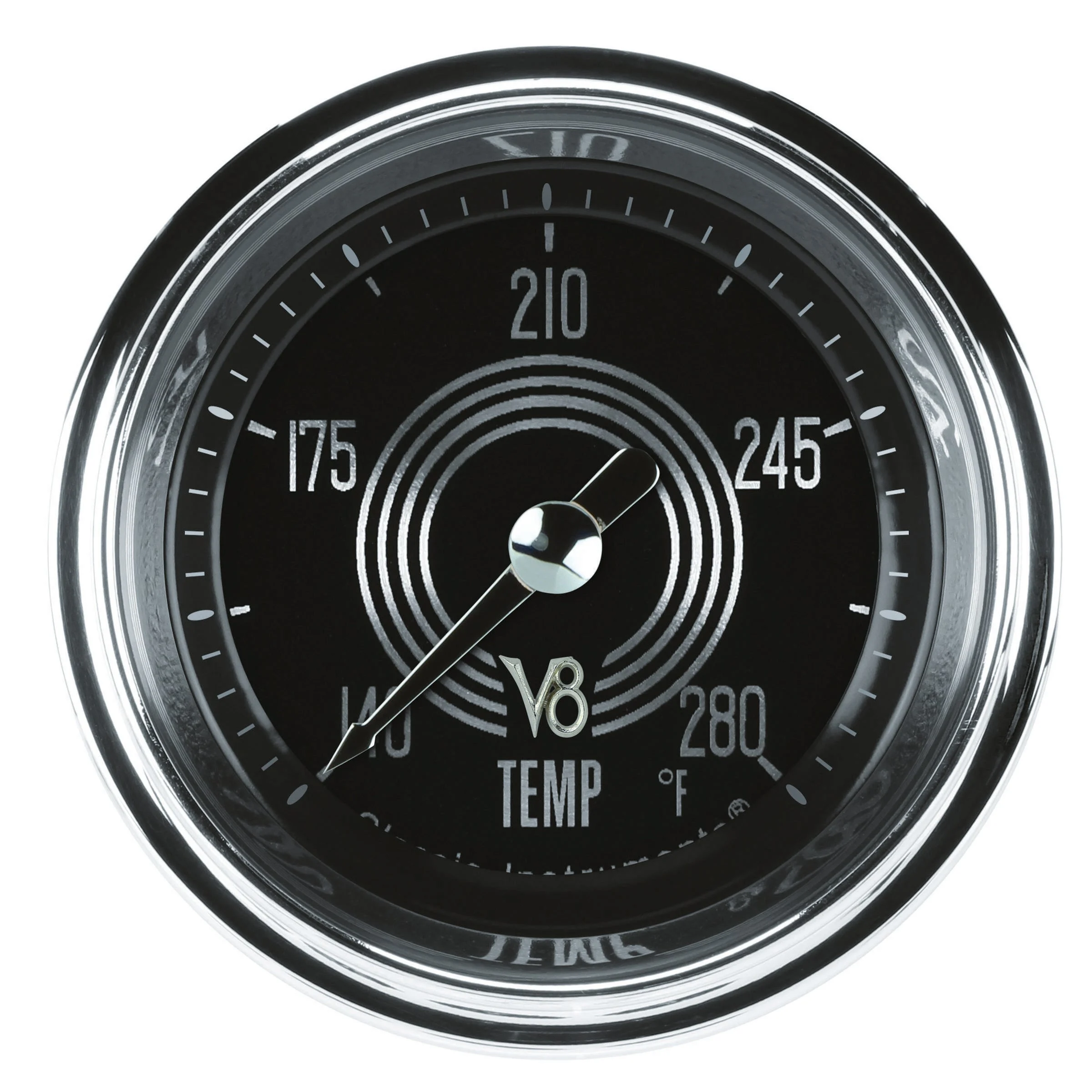 Classic Instruments V8SR126SHC-06 - V8 Speedster 2 1/8" Full Sweep Water Temperature Gauge