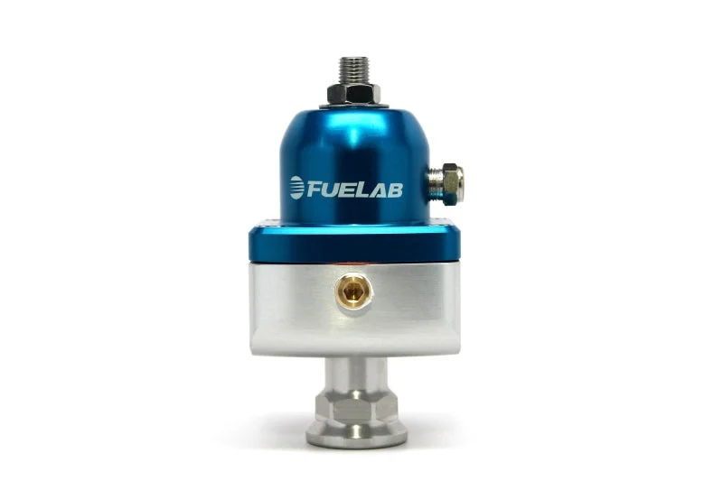 Fuelab 555 High Pressure Adjustable FPR Blocking 25-65 PSI (1) -8AN In (2) -8AN Out - Blue