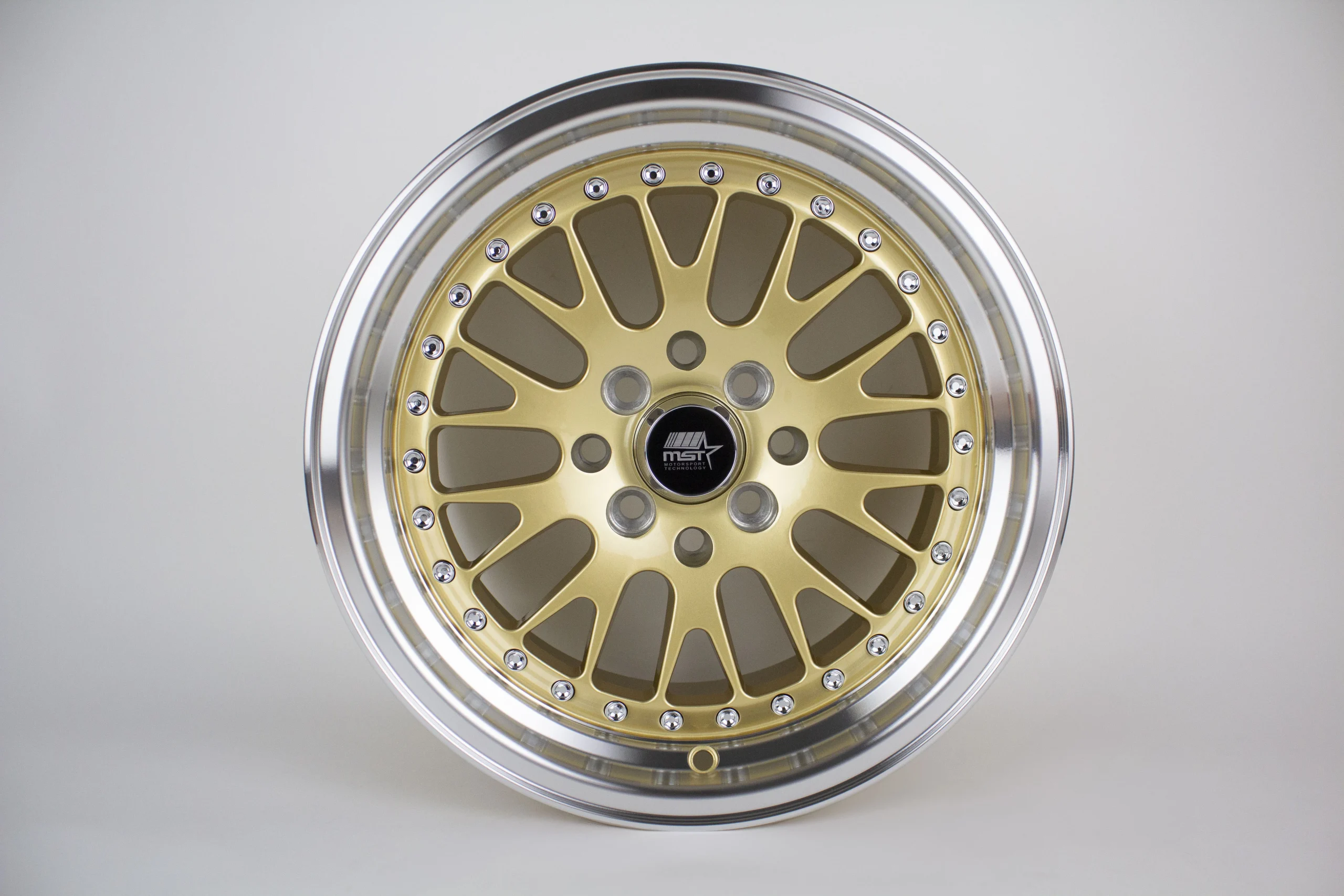 MT10 - Gold w/Machined Lip - 15x8.0 4x100/4x114.3 Offset +25