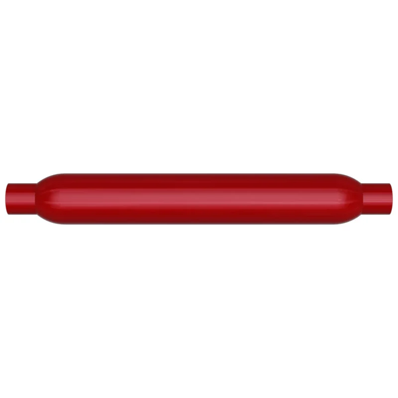 MagnaFlow Muffler Red Pack Series Glasspack 3.5in Rd 26in Body Length 2.25in/2.25in Inlet/Outlet