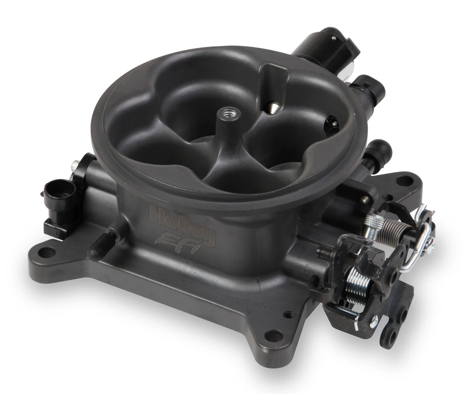Universal 4BBL 1000CFM 4150 Flange Throttle Body - Hard Core Gray