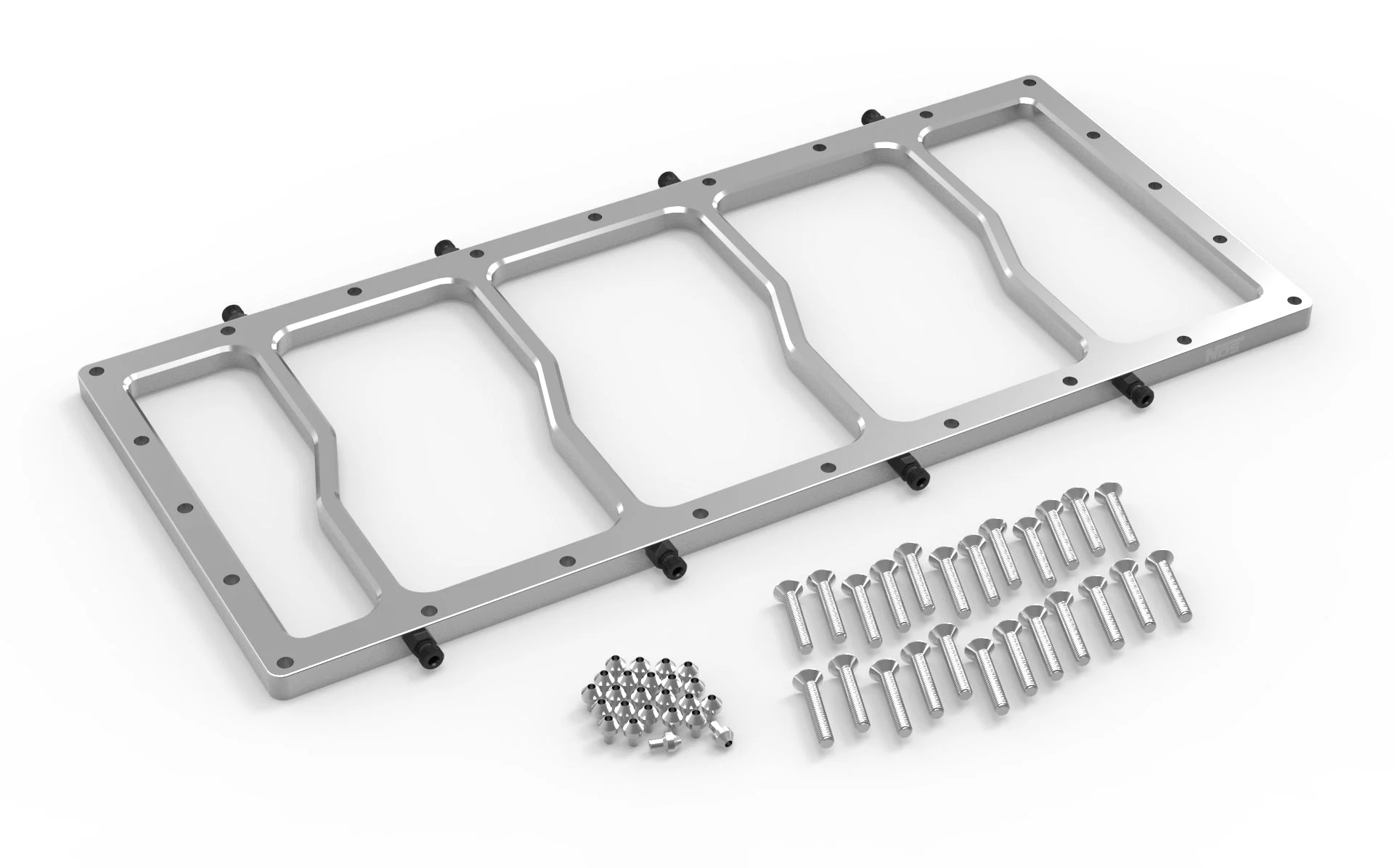 Dry NOS Plate for Sniper EFI Fabricated Race Series LS Intake Manifolds-Silver