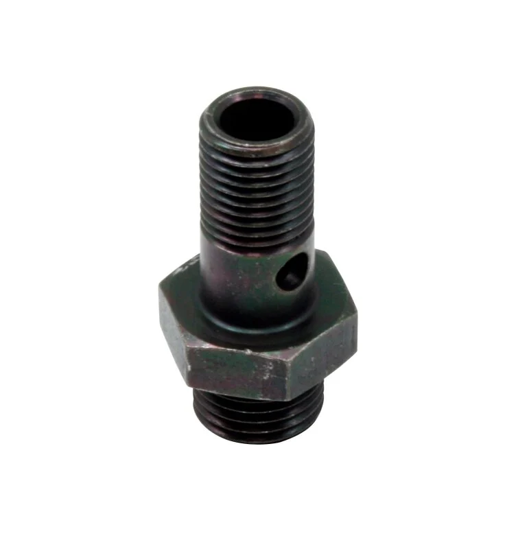AEM High Volume Fuel Rail Banjo Fitting w/ Hole - Male -6AN ORB thread (9/16in -18)