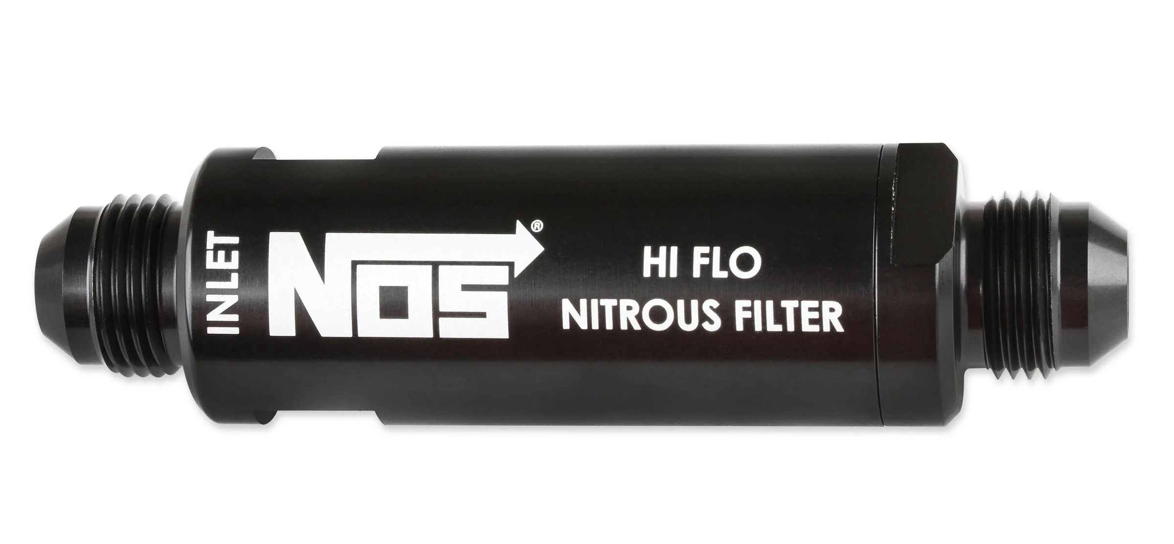 High pressure nitrous filter, -8AN x -8AN in-line billet aluminum (140 micron)