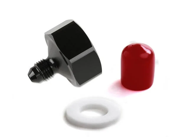 NOS Black T7075 aluminum 4AN-660 Bottle Nut Adapter
