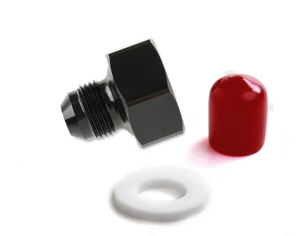 NOS Black T7075 aluminum 8AN-660 Bottle Nut Adapter