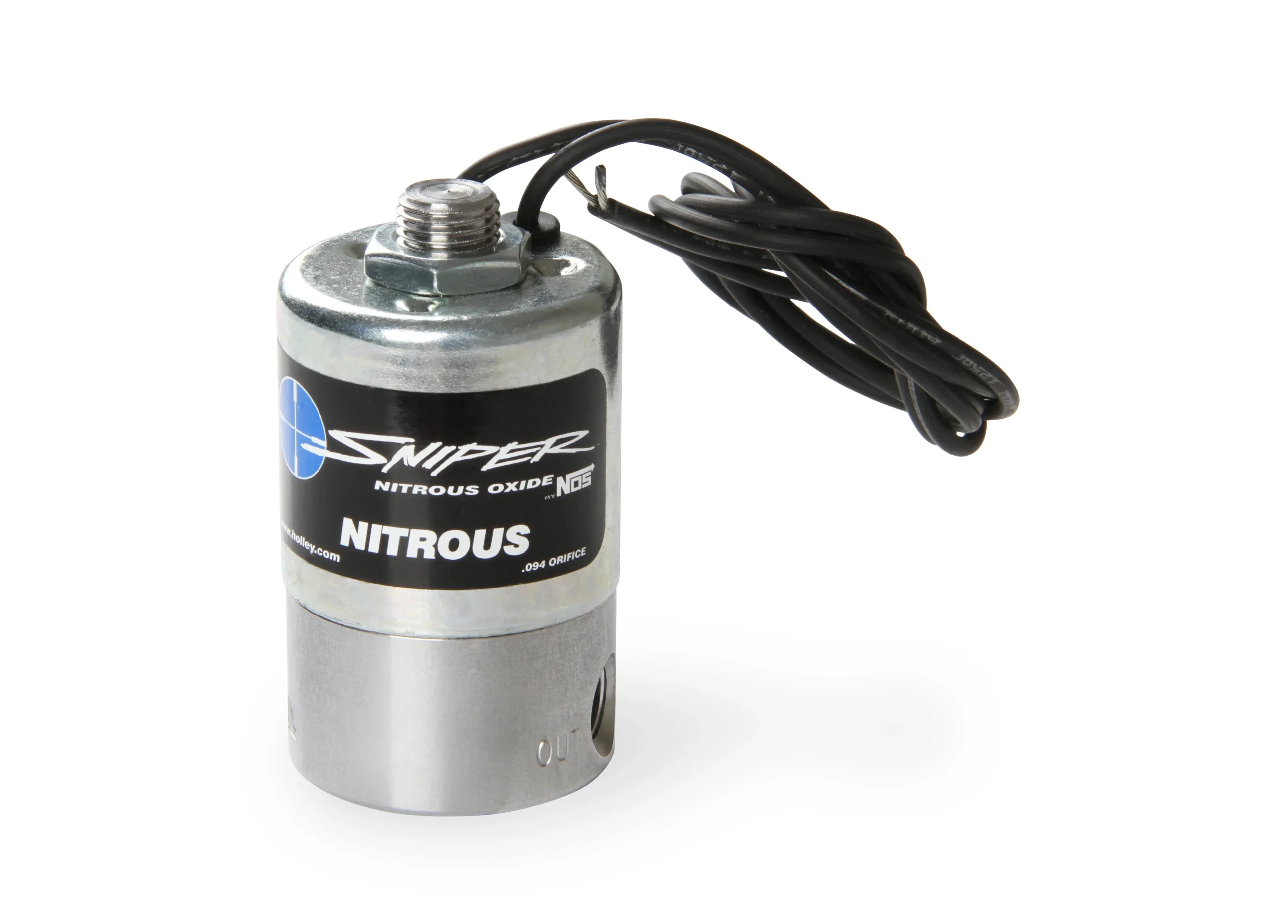 Sniper Nitrous Solenoid with a large body and increased power capacity