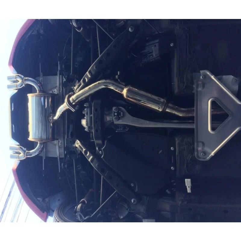 AVO 2016+ Mazda Miata ND MX5 2.0L Dual Twin 2in Rolled Tip Exhaust (Incl 5in Metal Cat Converter)