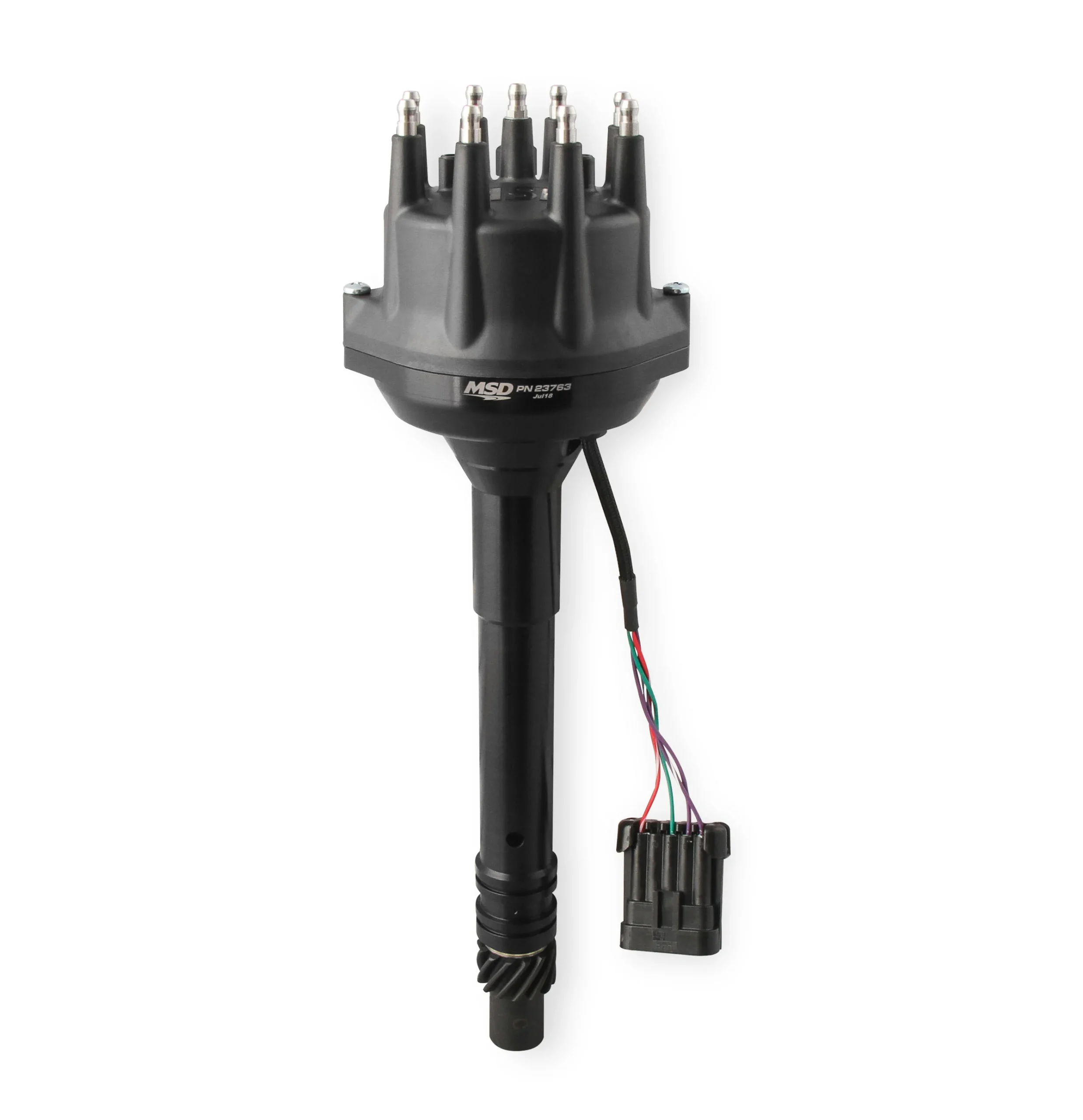 MSD Black, Chevy Tall Deck Dual Sync Distributor