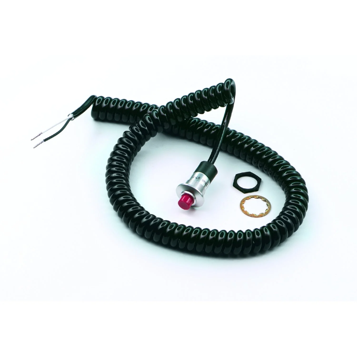 Black Coil Cord with Pushbutton