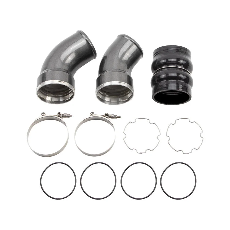 Wehrli 06-10 Chevrolet 6.6L LBZ/LMM Duramax Passenger Side 3.5in Intercooler Pipe - WCFab Grey