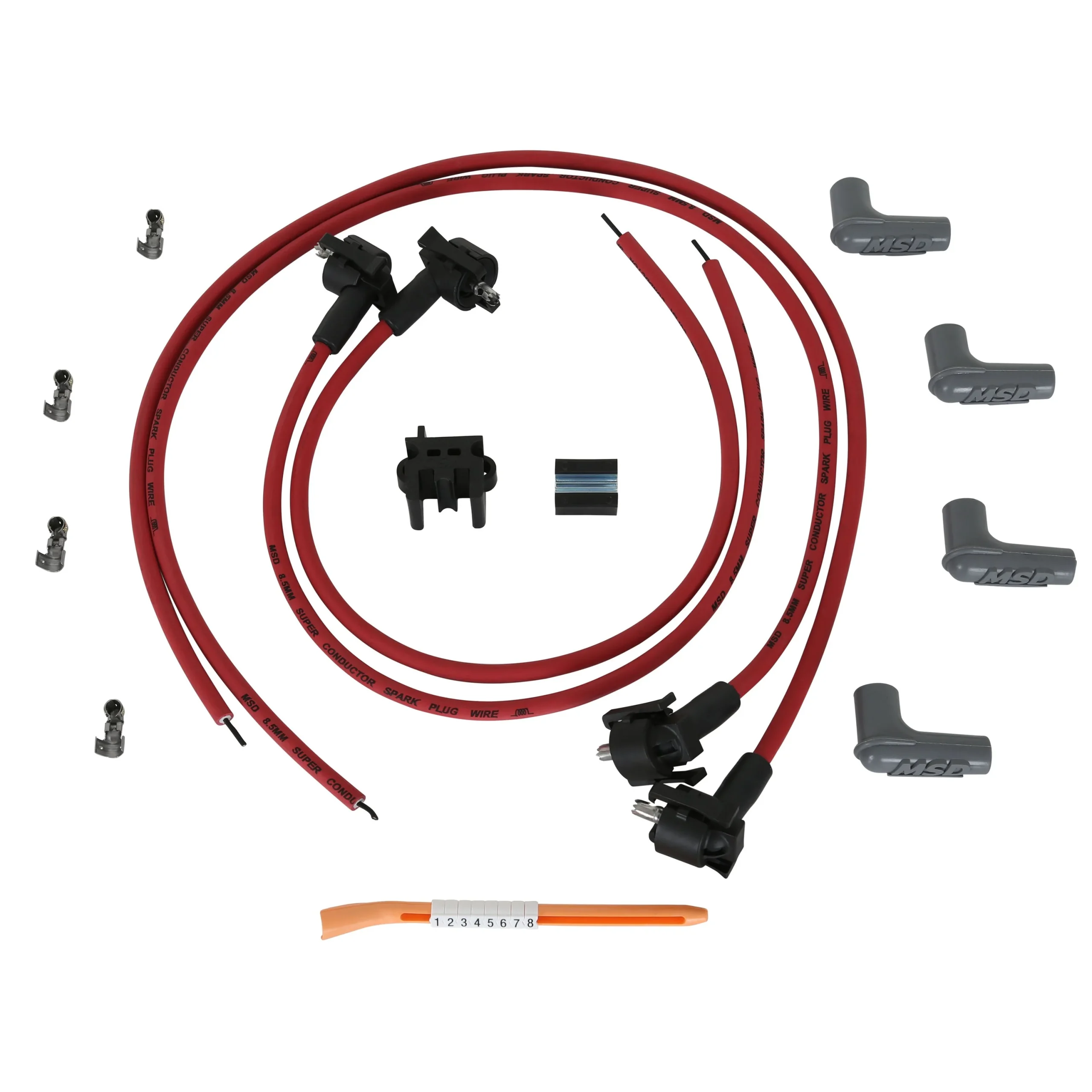 Universal set of 8.5mm Super Conductor plug wires for the Midget racers.