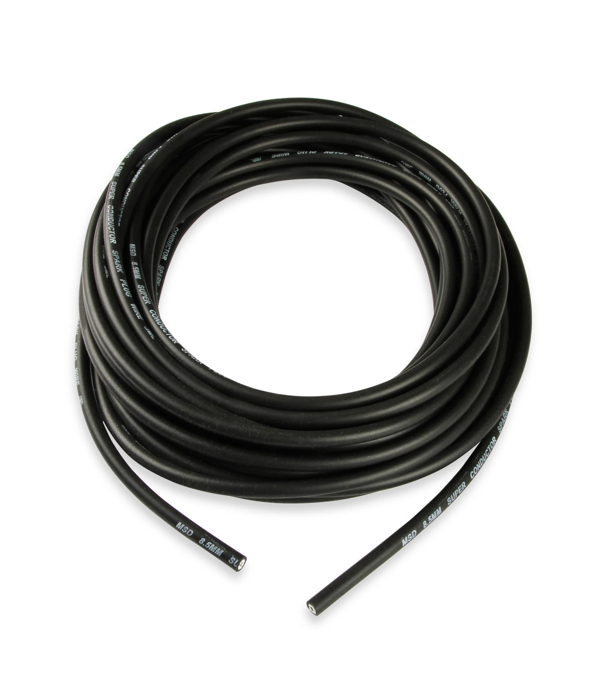 8.5mm Super Conductor Spark Plug Wire, Black, Low Resistance, 50 Ft