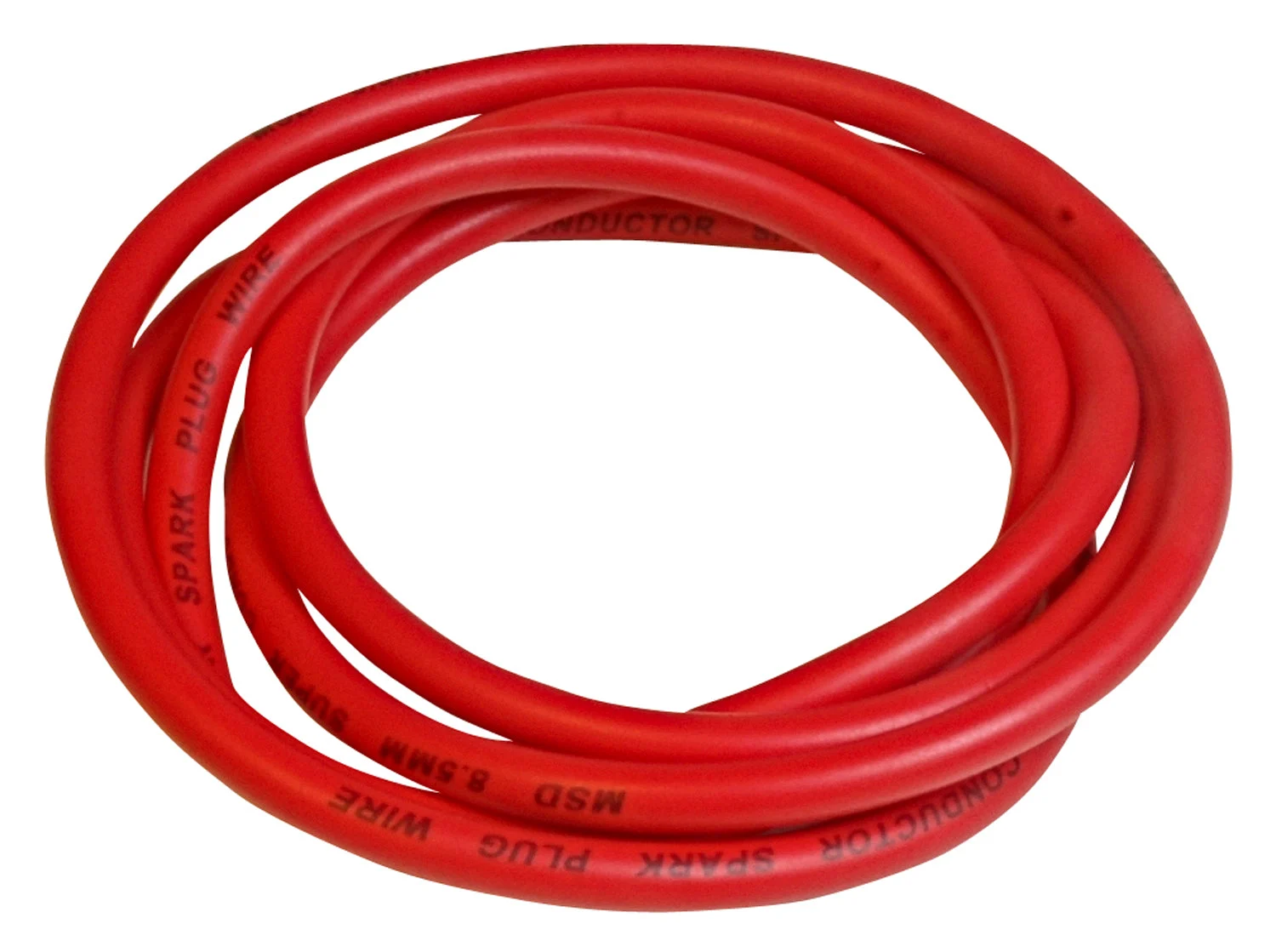 Red Super Conductor Spark Plug wire in bulk, 6' length.