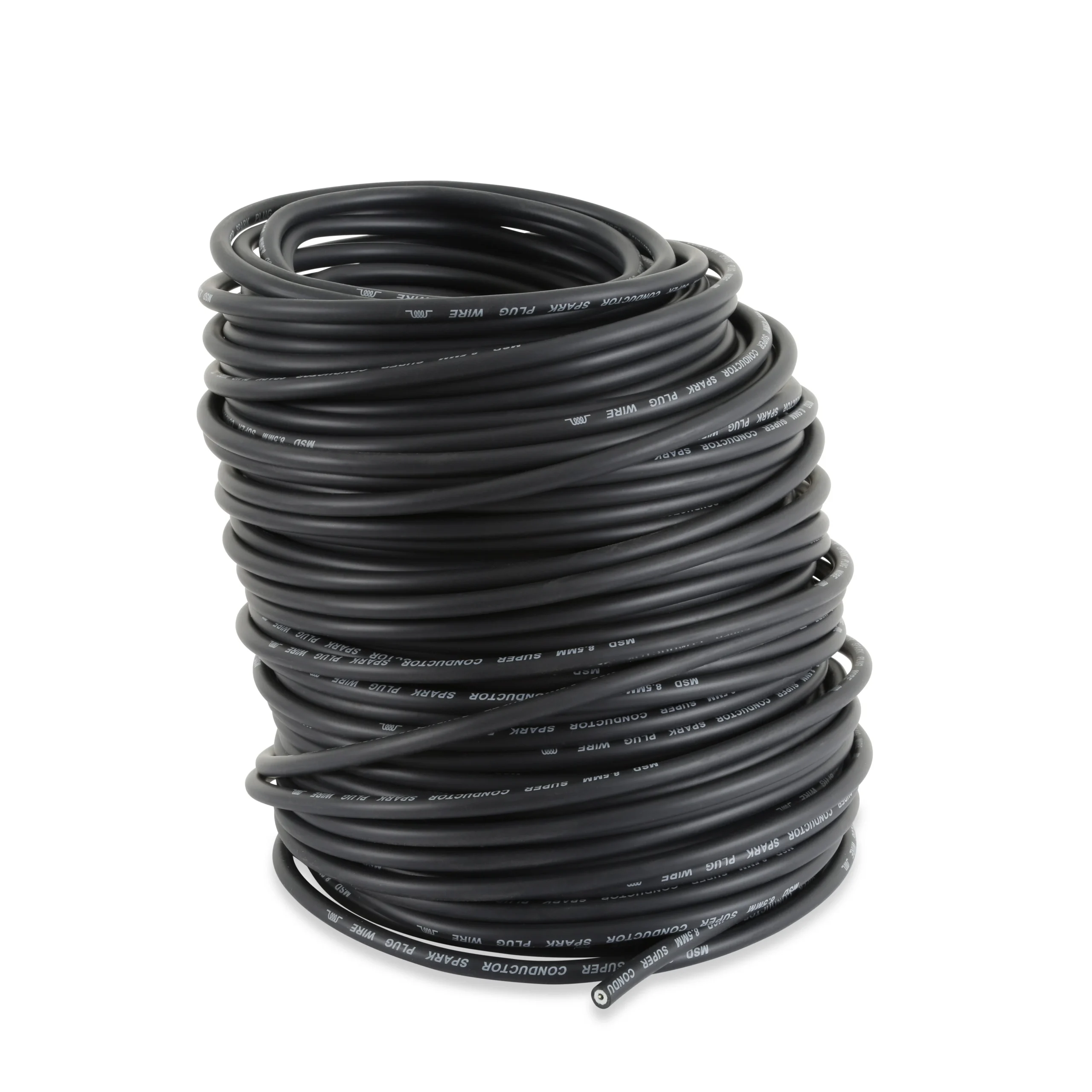 Black Super Conductor Spark Plug wire in bulk, 300' length.
