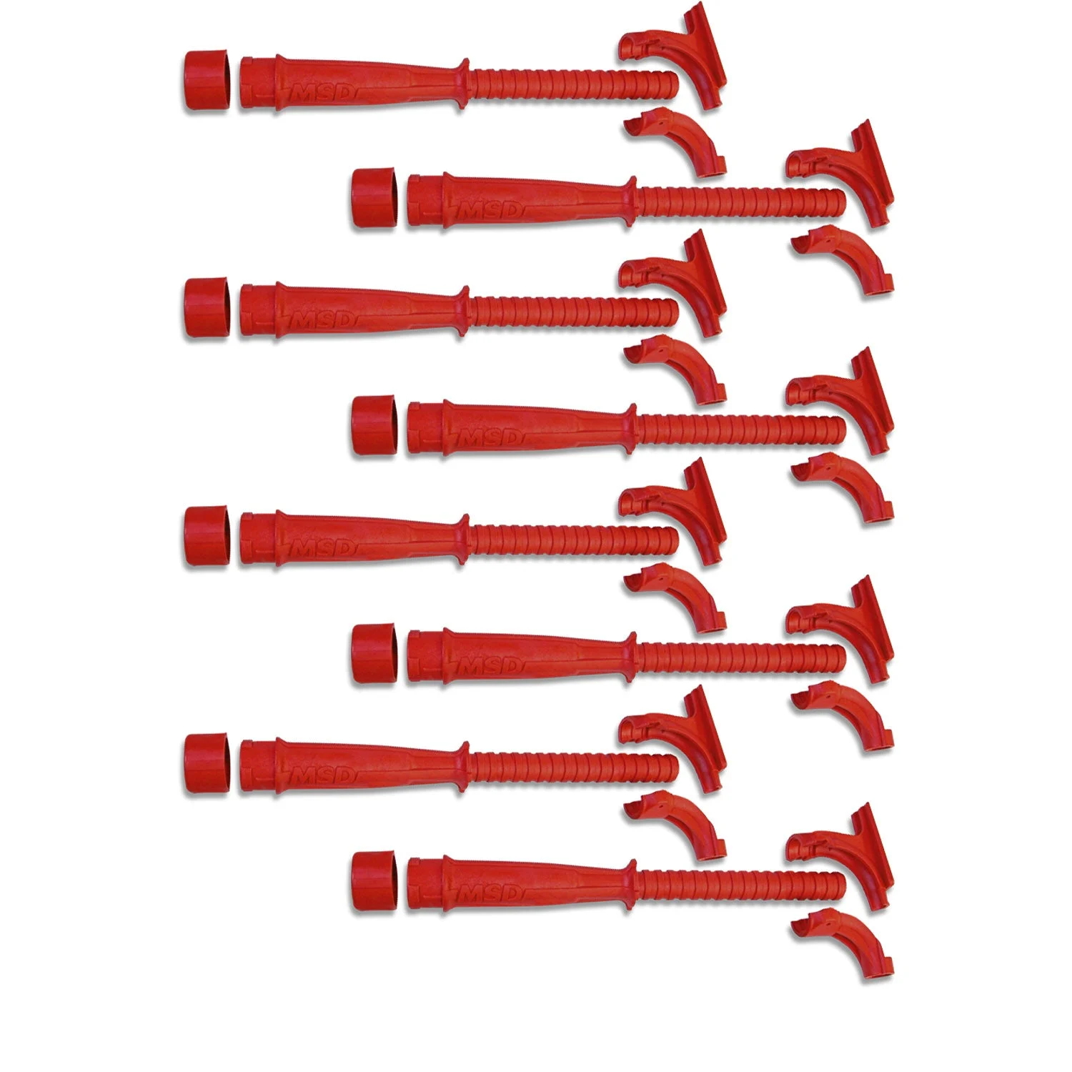 Set of 8 Hemi Tubes, Elbows, End Caps and Screws, Red