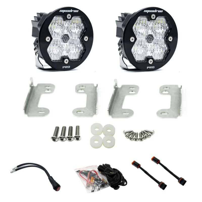 Baja Designs 18-25 JL/JT / 20-25 Gladiator Squadron-R Pro 2.0 Fog Pkt Kit OE Sahara Bmpr (WC) -Clear