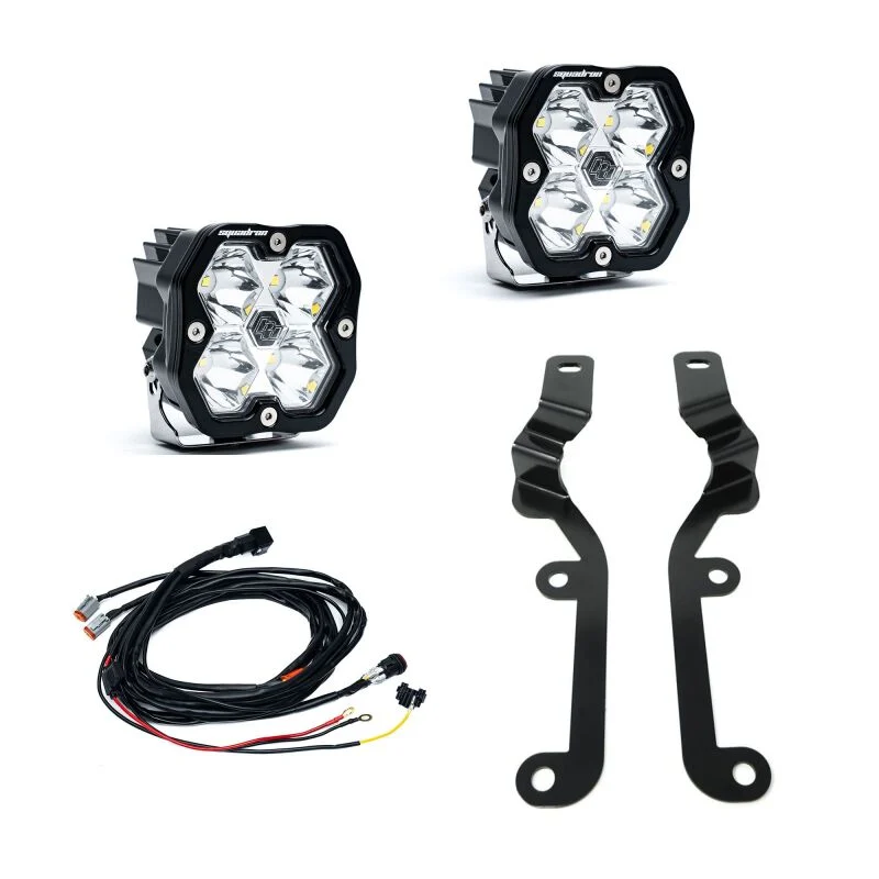 Baja Designs 19-24 Chevy Silverado 1500 Squadron Sport 2.0 A-Pillar Kit (Spot) - Clear