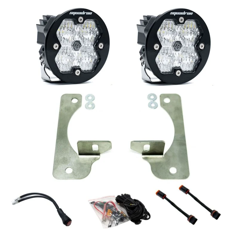Baja Designs 18-25 JL/JT / 20-25 Gladiator Rubicon Bumper Squadron-R Sport 2.0 Fog Kit (WC) - Clear