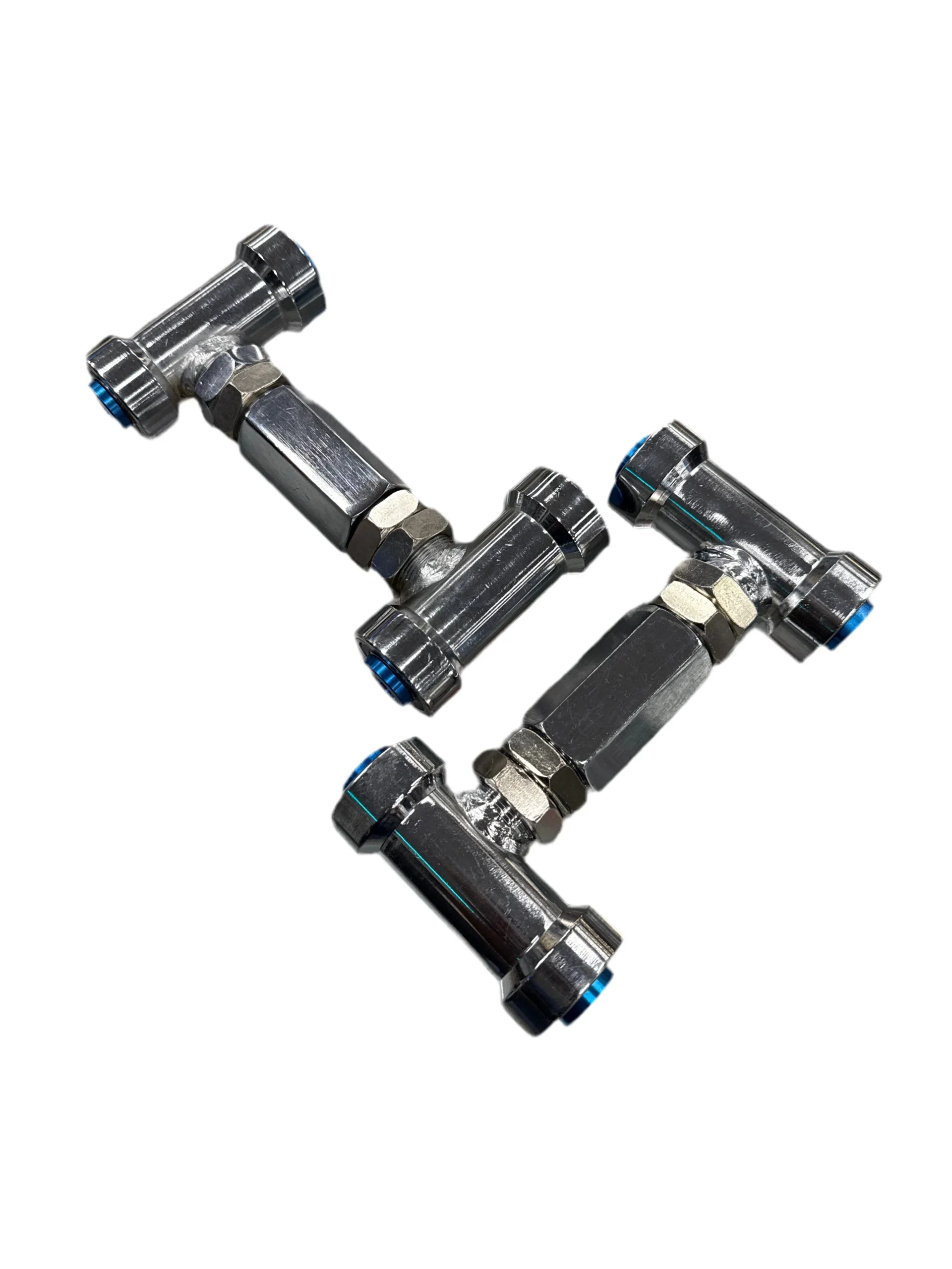 NNR Front Upper Camber Arms Nissan 300ZX / R32GTR Polished Silver with Blue Bushing Ends