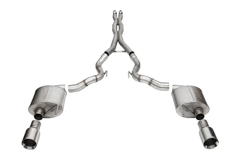Corsa 24-25 Ford Mustang GT Xtreme 3in Cat-Back Dual Rear Exhaust w/4.5in Straight-Cut Polish Tips