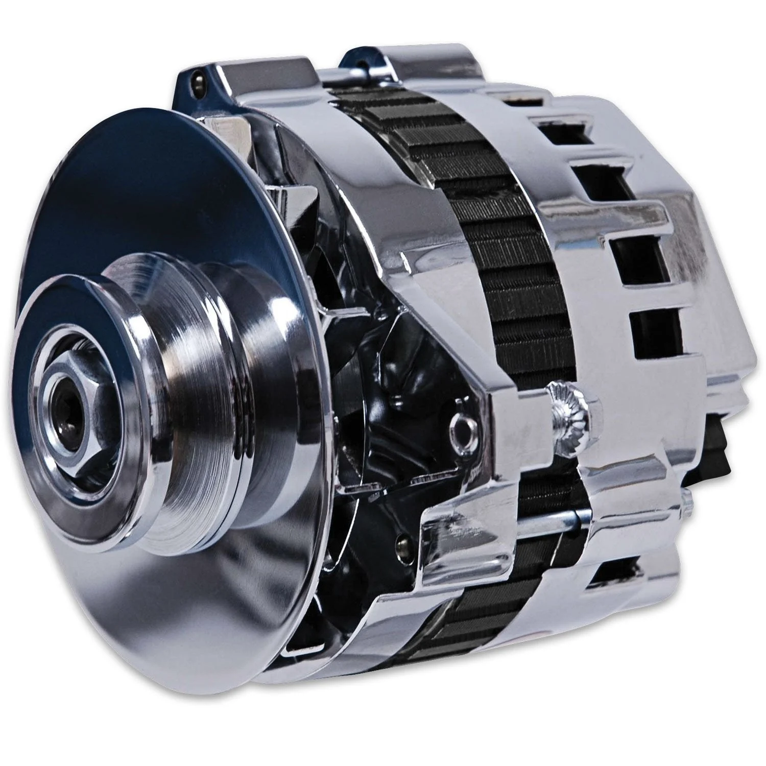This Alternator features 160 AMPS and  a show quality chrome finish!