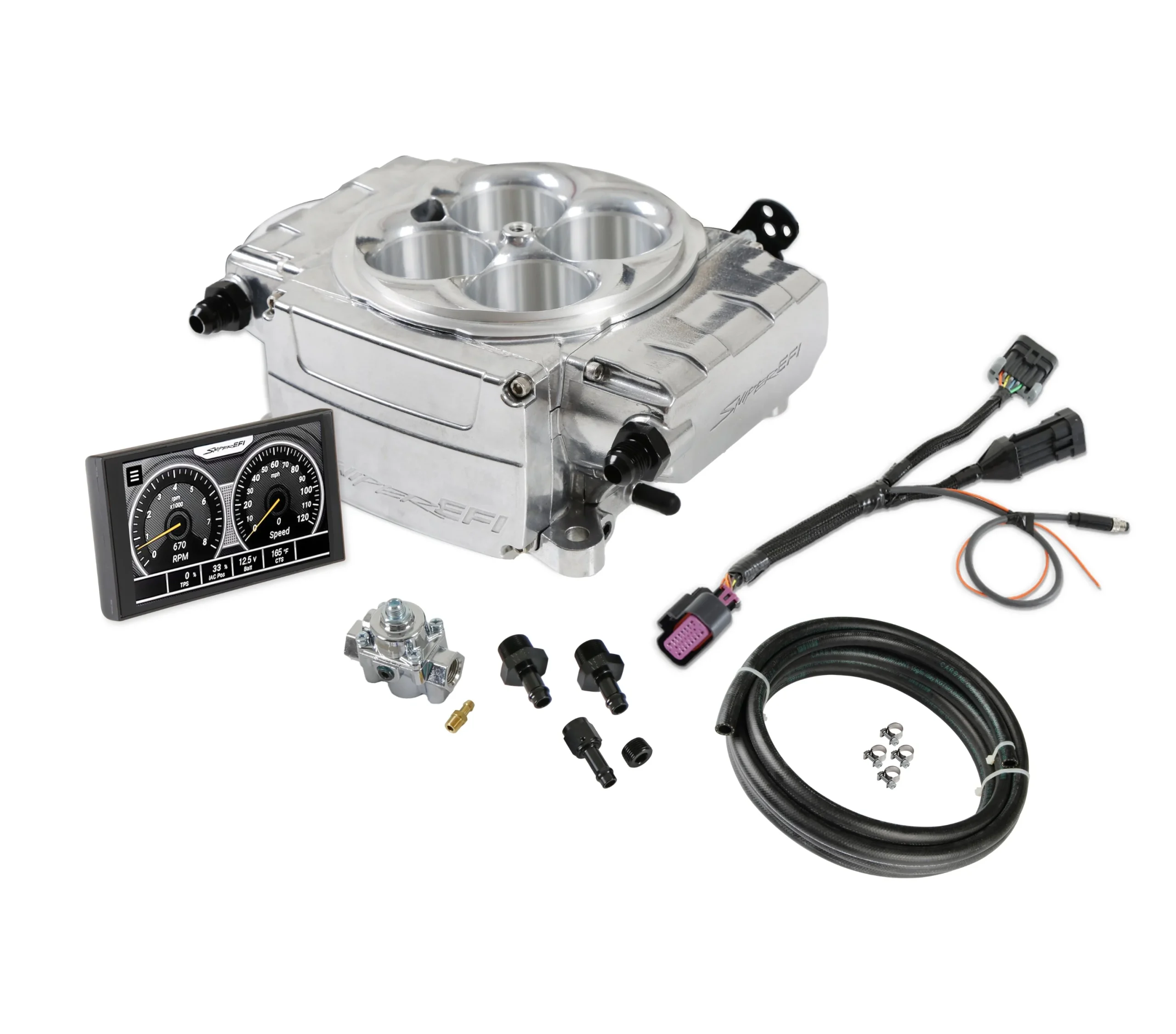 Holley Sniper 2 EFI Upgrade 5'' Kit w/ Regulator - Polished