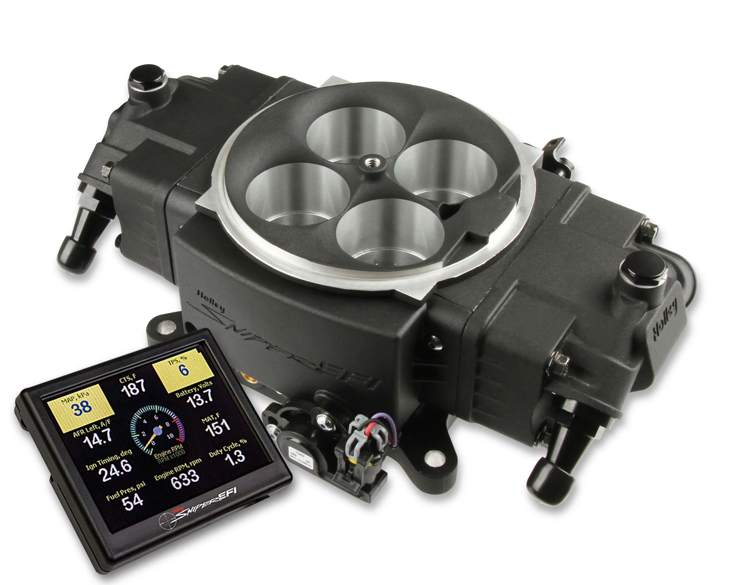 Supports Up To 1250HP Boosted -  3.5 in. Handheld Monitor - Carburetor Styling