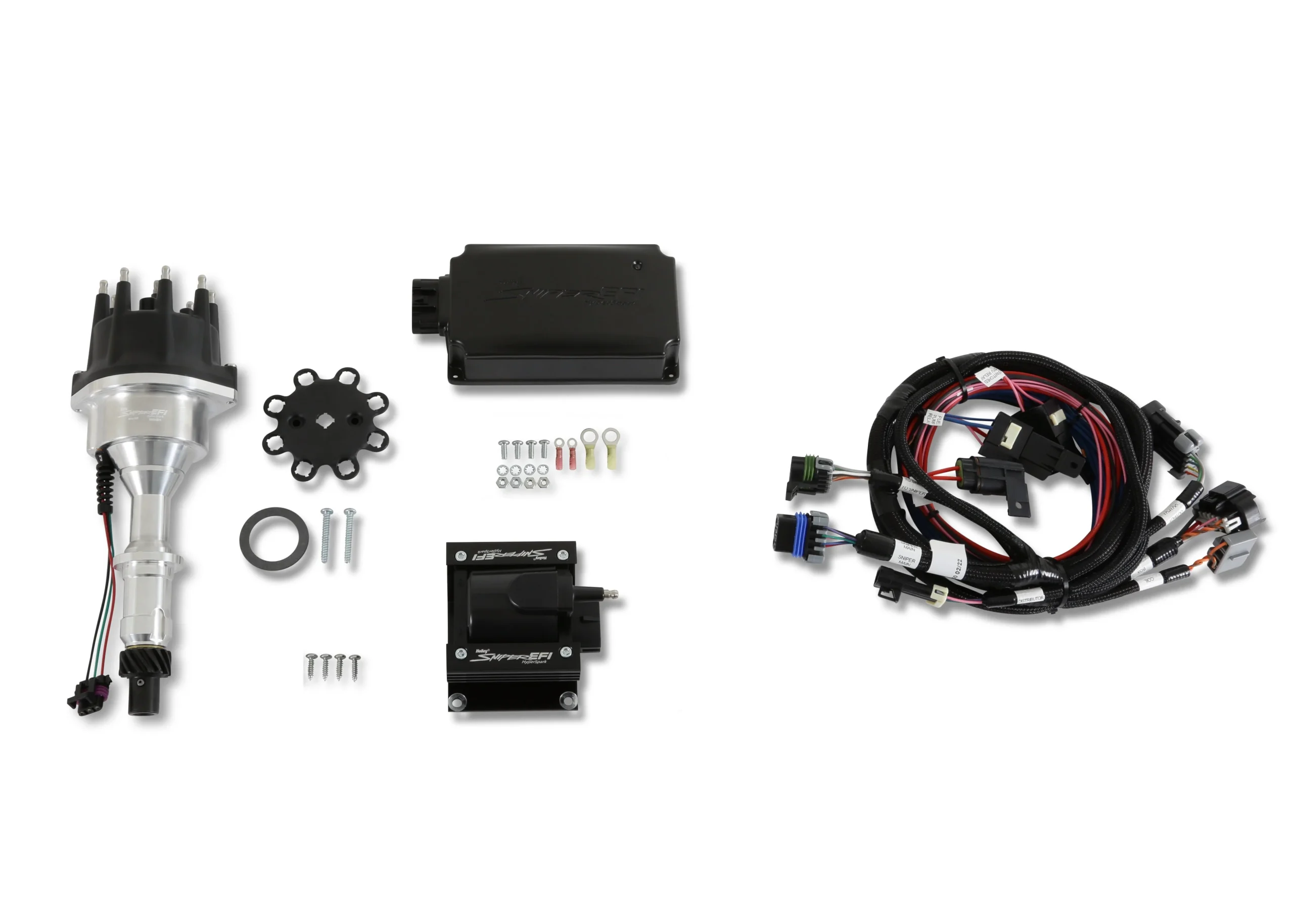 Includes distributor, ignition box, ignition coil, and main harness