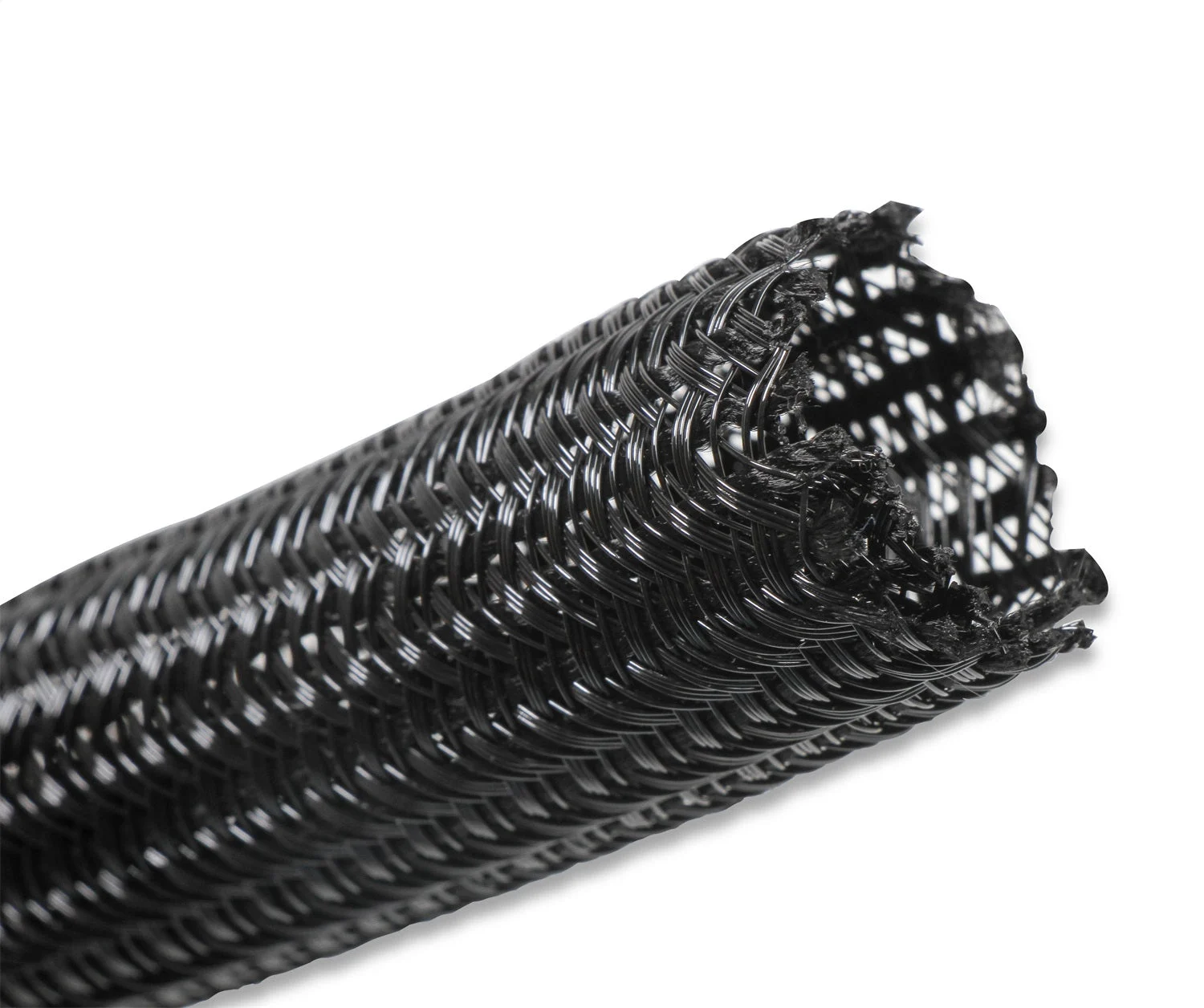 10 Feet, Black, 1" Braided F6 Split Wire Loom