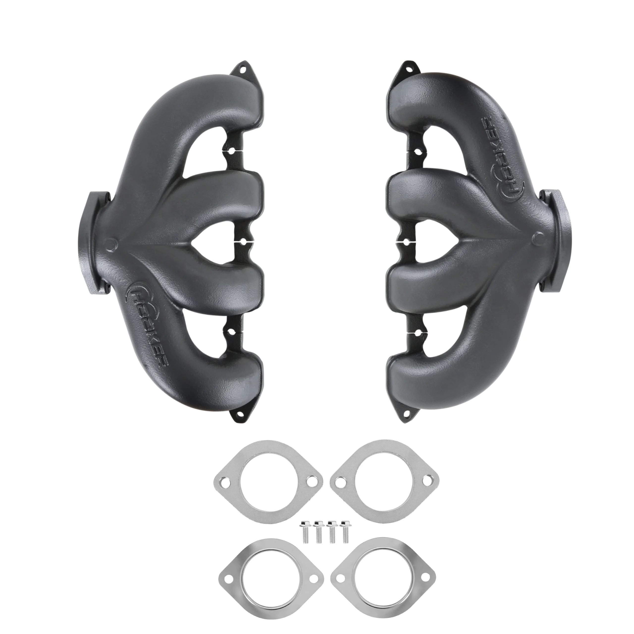 Hooker BlackHeart LT Swap Exhaust Manifolds - Center Dump - Black Ceramic