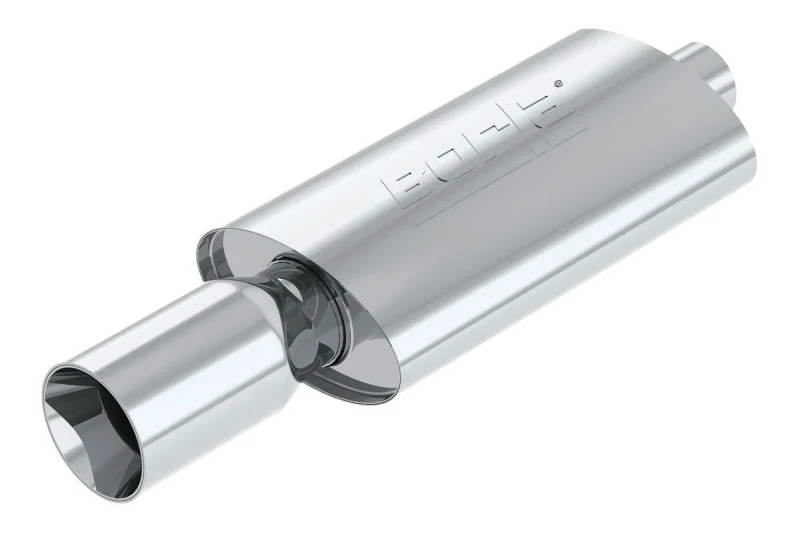 Borla Boomer Muffler Thumper Oval 2-1/4in In 4in Side Round Out