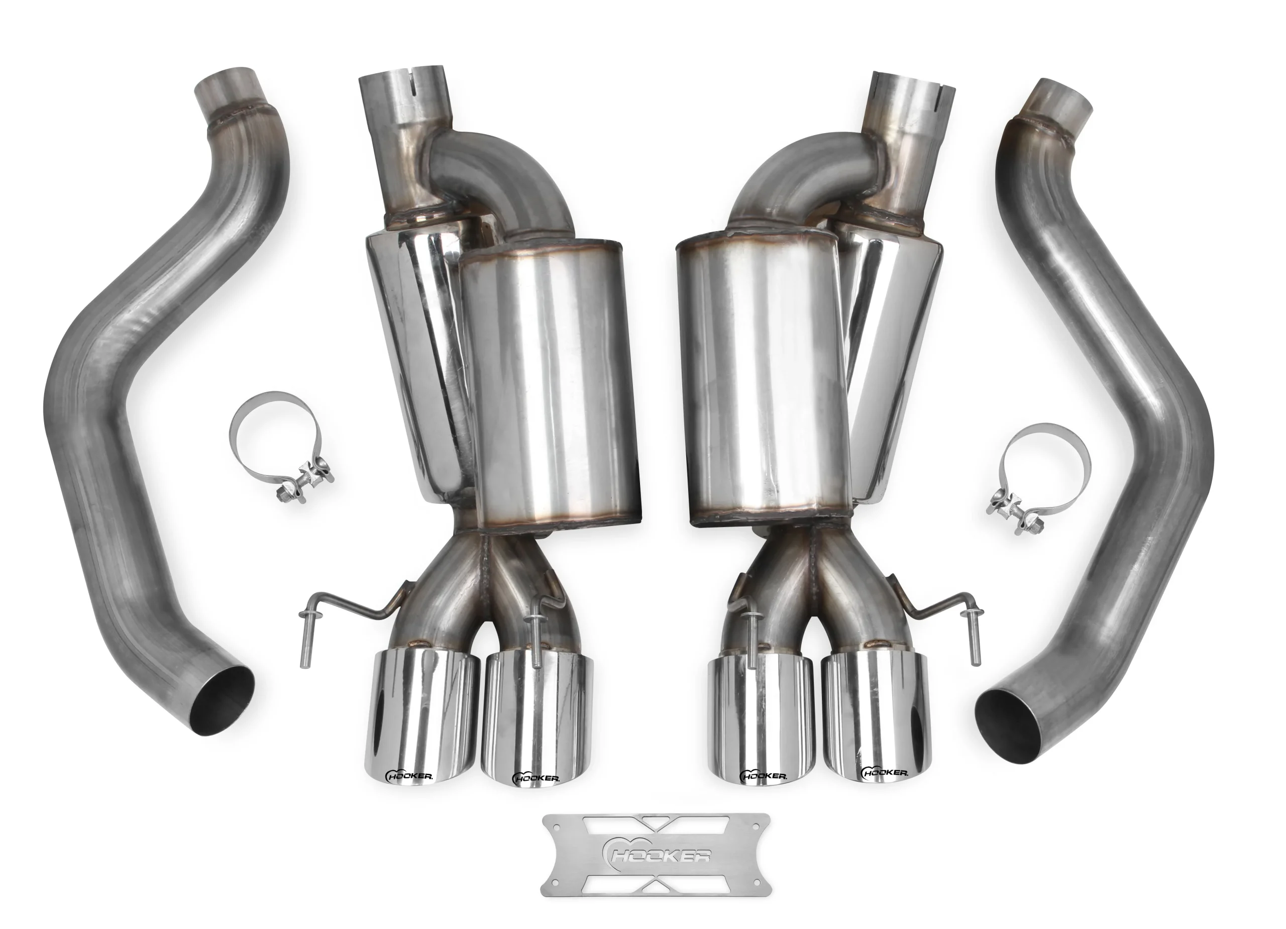 2005-2008 C6 Corvette Axle-Back 3 inch Exhaust system w/Mufflers, 304 SS