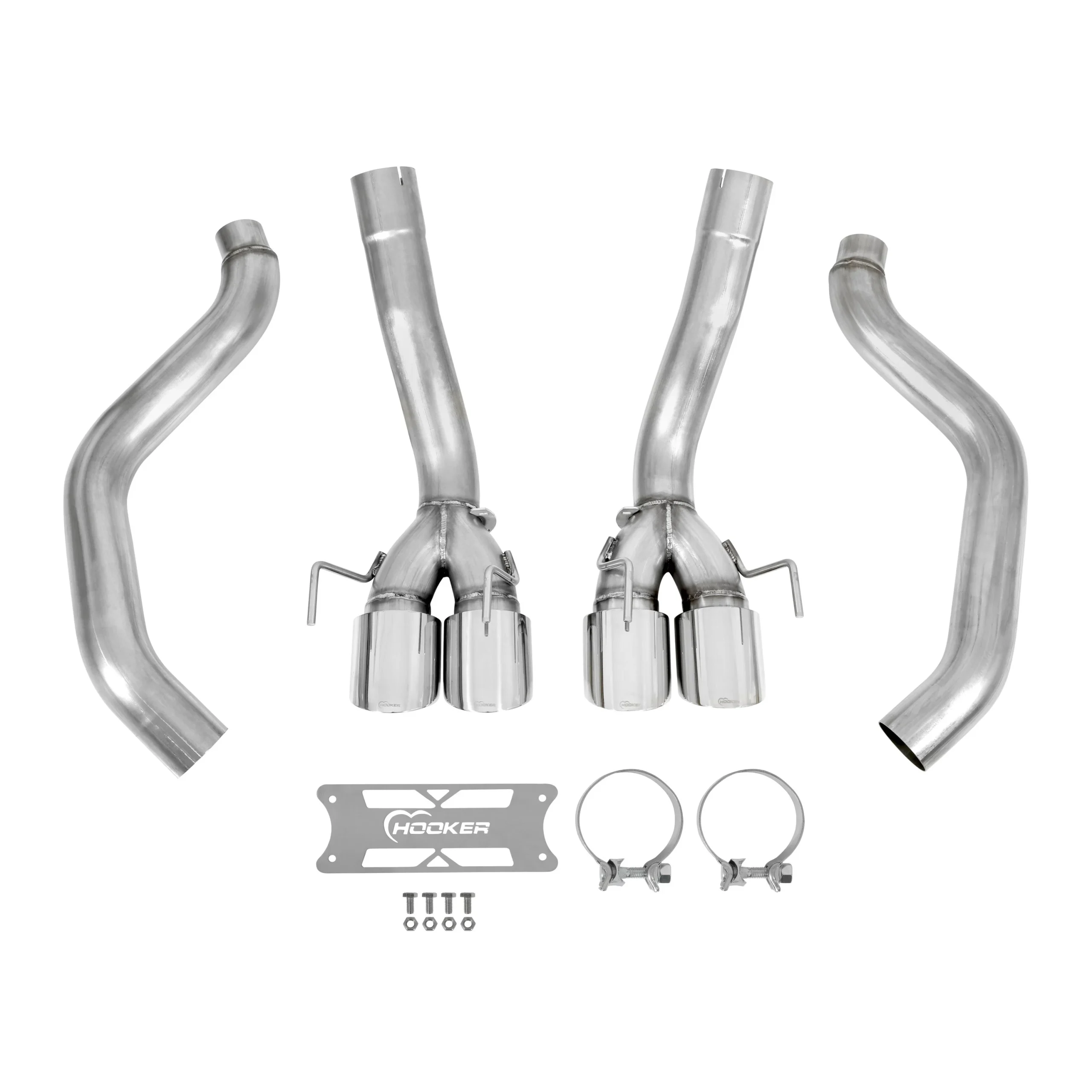 2009-2013 C6 Corvette Axle-Back 3 inch Exhaust System without Mufflers, 304 SS