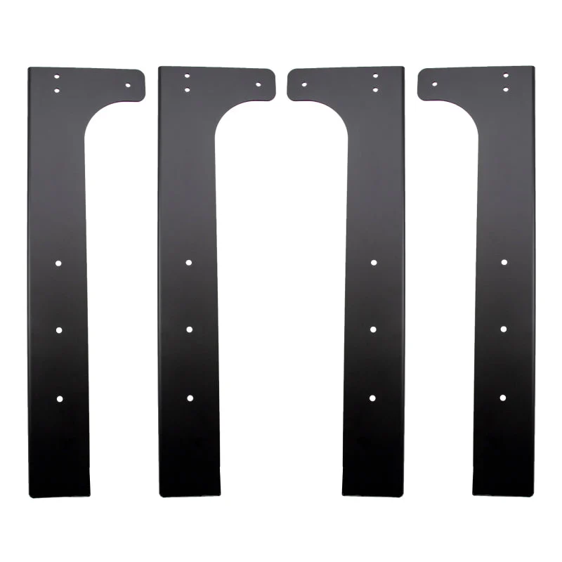 Wehrli Modular Steel Work Bench Leg Kit 40in Tall x .120in Thick - Flat Black