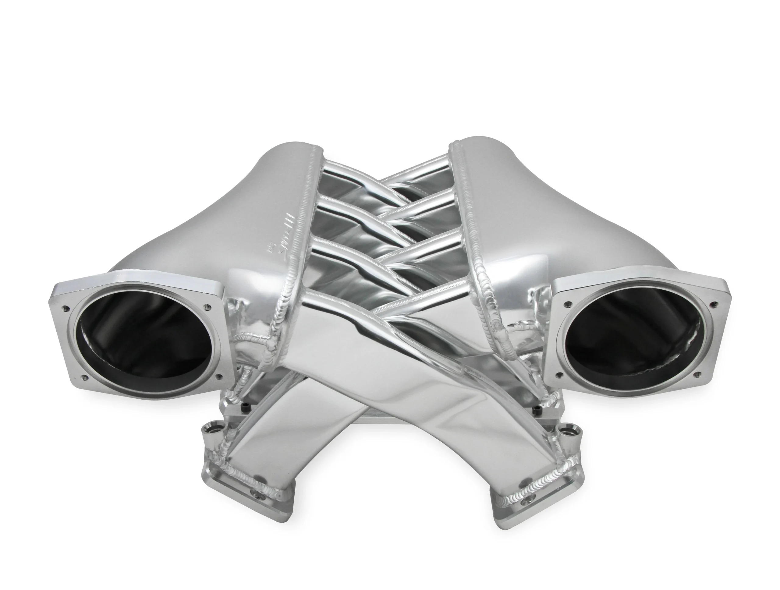 Sniper EFI Fabricated Intake Manifold Dual Plenum 102mm LS1/2/6, Rail Kit - Slvr