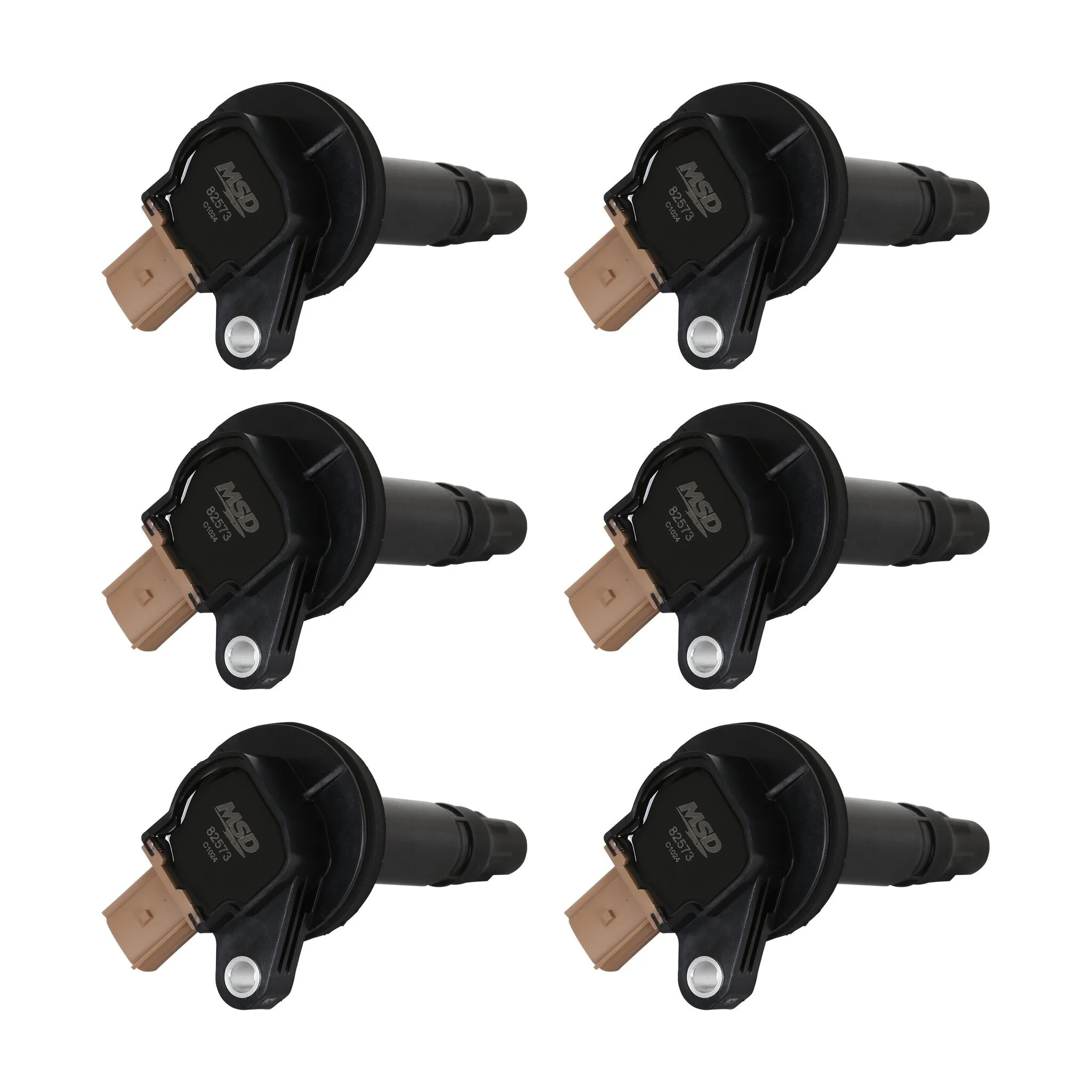 MSD Ignition Coil - Ford EcoBoost - 3.5L V6 - 3-Pin Connector - Black - 6-Pack
