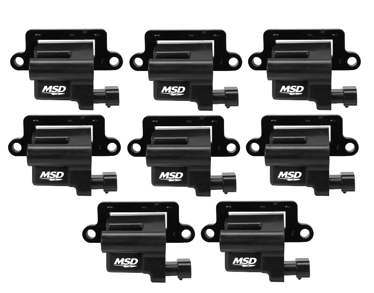 MSD Ignition Coil - Blaster Series - L-Series Truck Engine - Black - 8-Pack