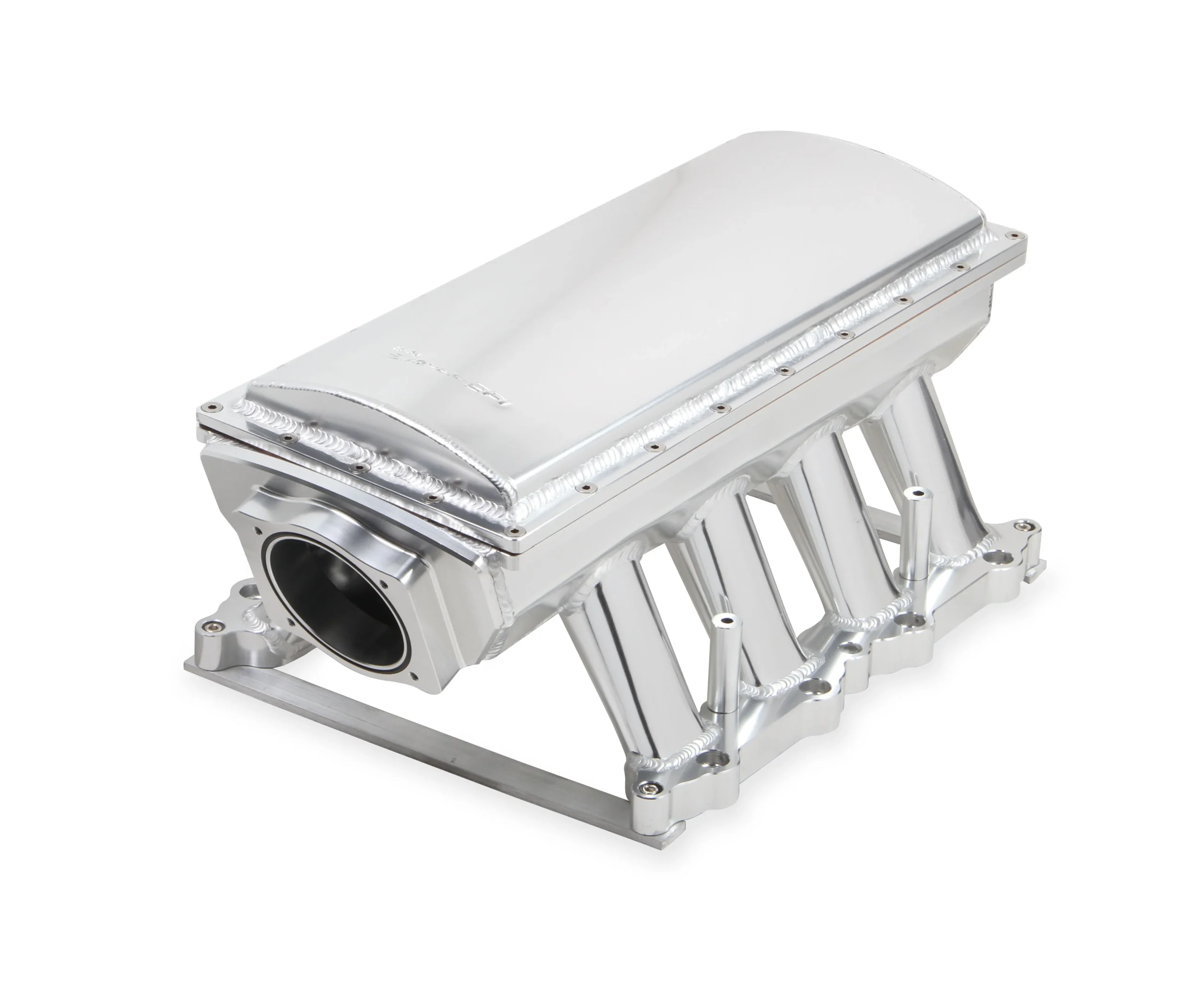Sniper EFI Fabricated Race Intake Manifold - 2011-14 Ford 5.0L Coyote - Silver
